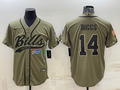 Men’s Buffalo Bills Stefon Diggs #14 Olive 2022 Salute To Service Limited Jersey Joint Edition