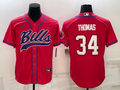 Men’s Buffalo Bills Thurman Thomas #34 Red Jersey Joint Edition