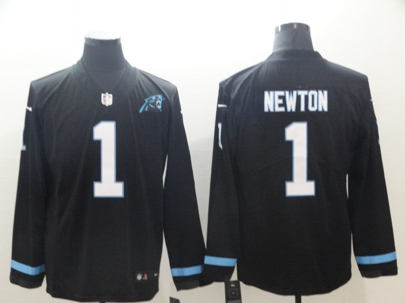 Men’s Carolina Panthers #1 Cam Newton Black Jersey