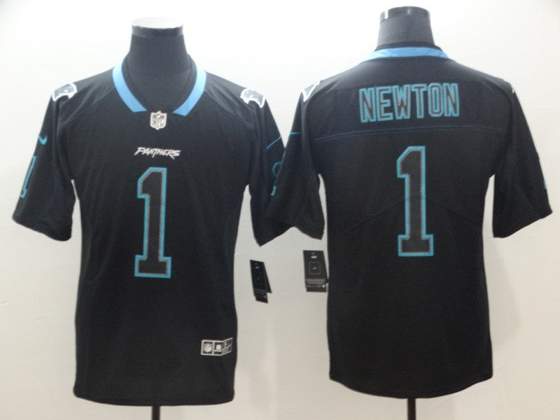 Men’s Carolina Panthers #1 Cam Newton Black Jersey