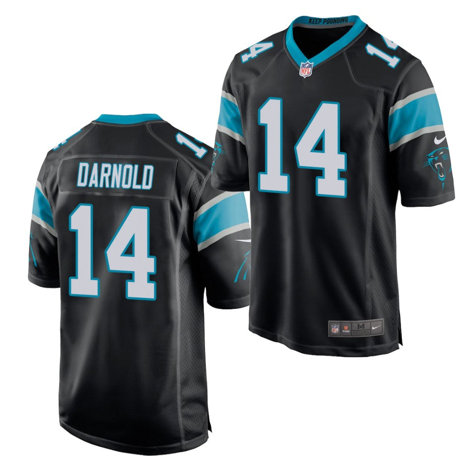 Men’s Carolina Panthers #14 Sam Darnold Black Nike Vapor Untouchable Limited Jersey