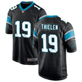 Mens Carolina Panthers #19 Adam Thielen Nike Black Vapor Untouchable Limited Jersey