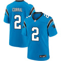 Mens Carolina Panthers #2 Matt Corral Nike Blue Vapor Untouchable Limited Jersey