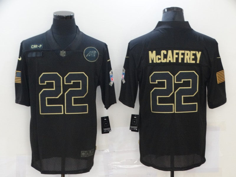 Men’s Carolina Panthers #22 Christian McCaffrey Black Jersey