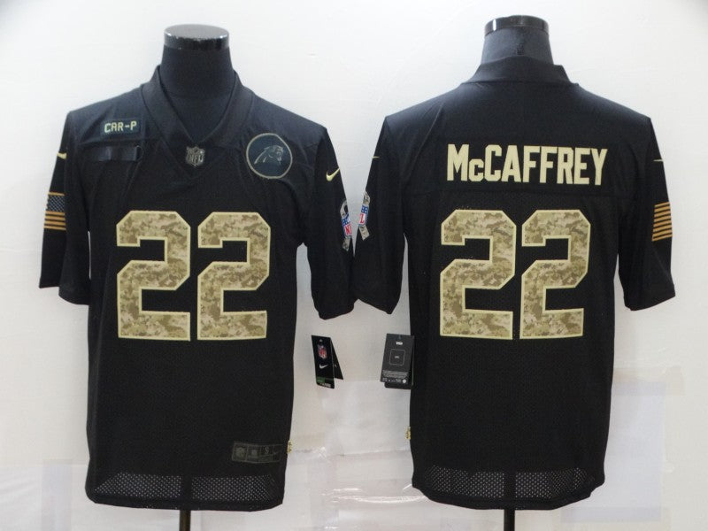 Men’s Carolina Panthers #22 Christian McCaffrey Black Jersey