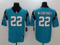 Men’s Carolina Panthers #22 Christian McCaffrey Blue Nike Vapor Untouchable Limited Jersey