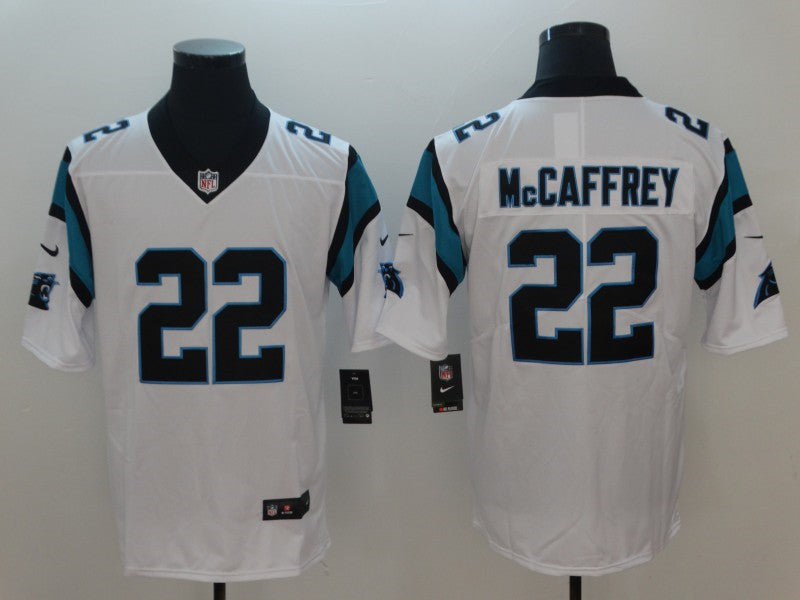 Men’s Carolina Panthers #22 Christian McCaffrey White Nike Vapor Untouchable Limited Jersey