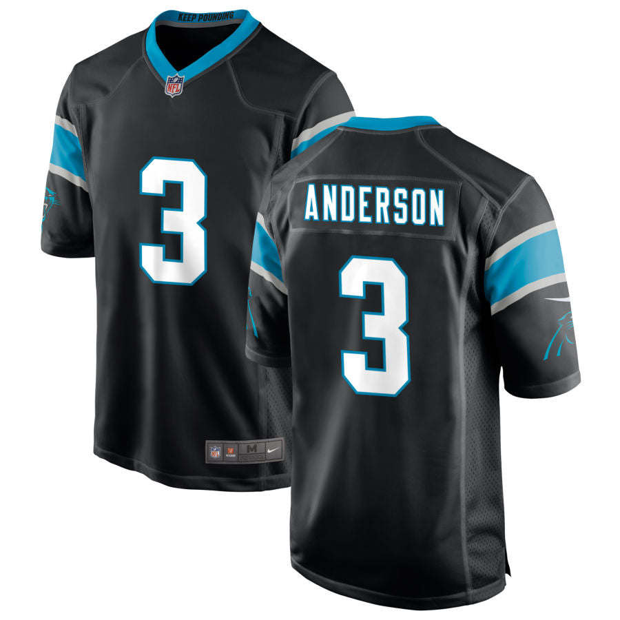 Men’s Carolina Panthers #3 Robby Anderson Nike Black Vapor Untouchable Limited Jersey