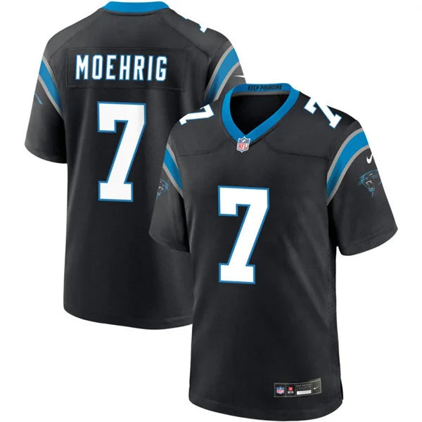 Mens Carolina Panthers #7 Tre’von Moehrig Nike Black Vapor F.U.S.E. Limited Jersey