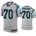 Mens Carolina Panthers #70 Brady Christensen Nike Grey Inverted Legend Jersey