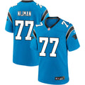 Mens Carolina Panthers #77 Yosh Nijman Nike Blue Vapor Untouchable Limited Jersey