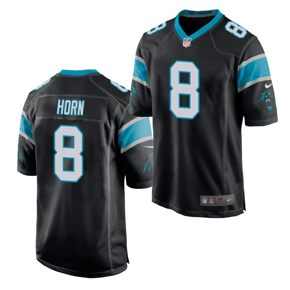 Men’s Carolina Panthers #8 Jaycee Horn Black Nike Vapor Untouchable Limited Jersey