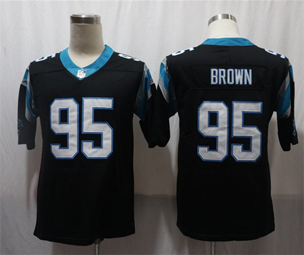 Men’s Carolina Panthers #95 Derrick Brown Black Nike Vapor Untouchable Limited Jersey