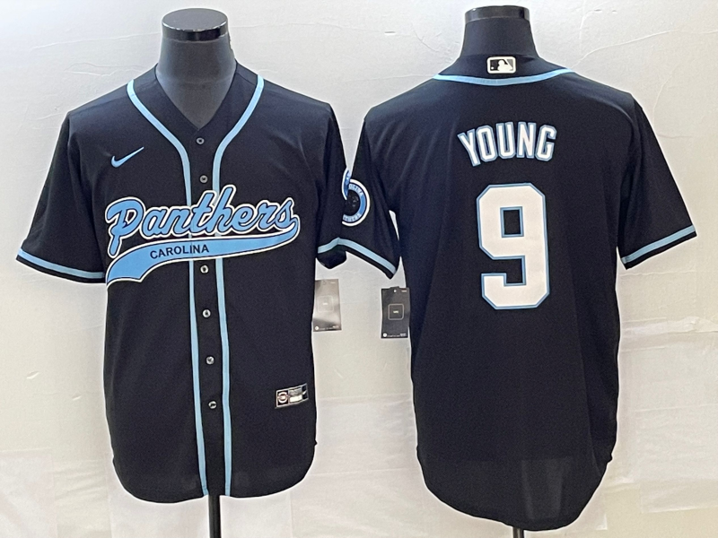 Men’s Carolina Panthers Bryce Young #9 Black Jersey Joint Edition