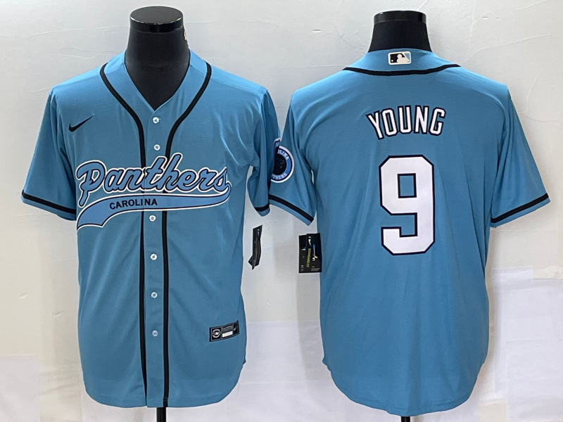 Men’s Carolina Panthers Bryce Young #9 Blue Jersey Joint Edition