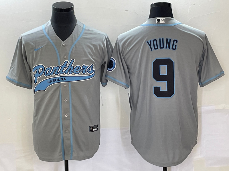 Men’s Carolina Panthers Bryce Young #9 Gray Jersey Joint Edition