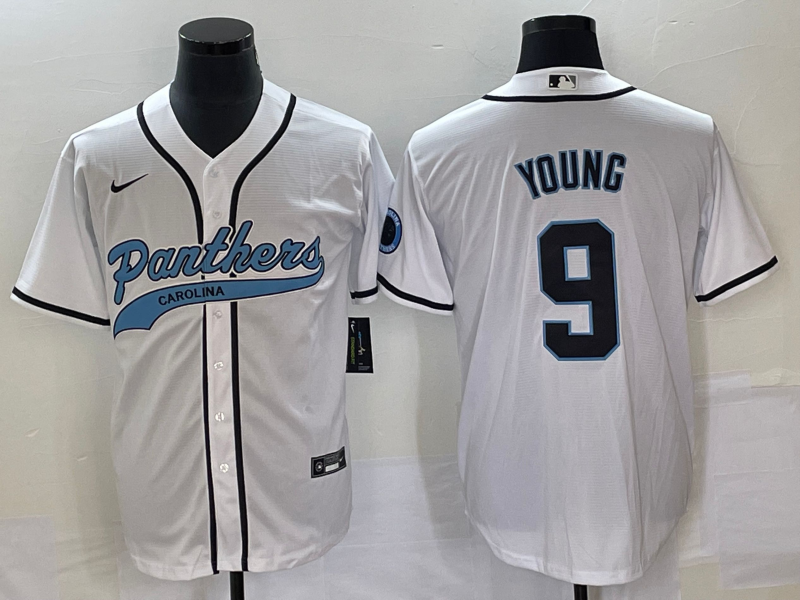 Men’s Carolina Panthers Bryce Young #9 White Jersey Joint Edition
