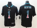 Men’s Carolina Panthers Cam Newton #1 Black Authentic Jersey