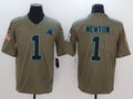Men’s Carolina Panthers Cam Newton #1 Brown Jersey