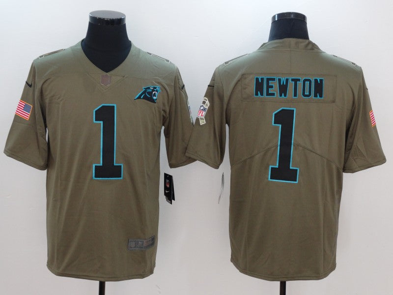 Men’s Carolina Panthers Cam Newton #1 Brown Jersey