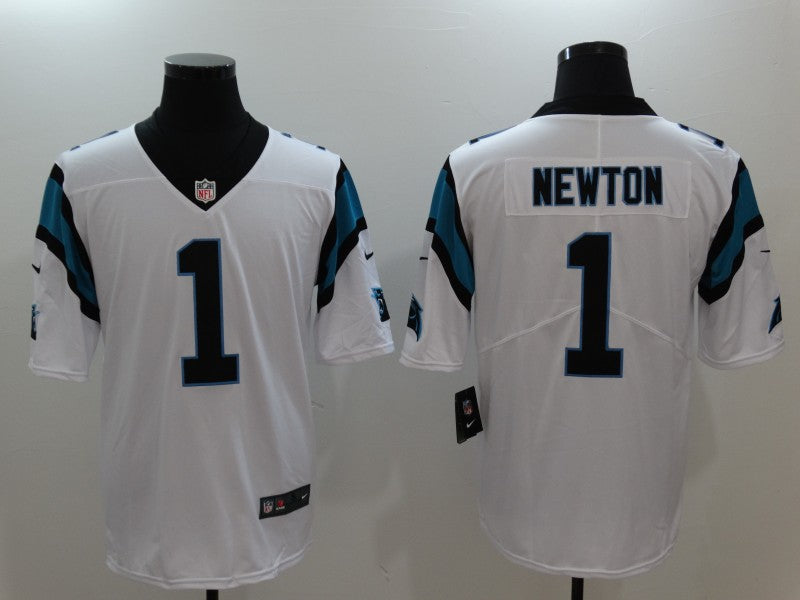 Men’s Carolina Panthers Cam Newton #1 White Jersey