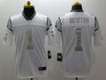 Men’s Carolina Panthers Cam Newton #1 White Jersey