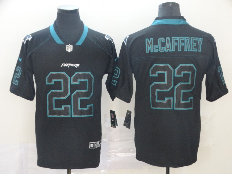 Men’s Carolina Panthers Christian McCaffrey #22 Black Jersey