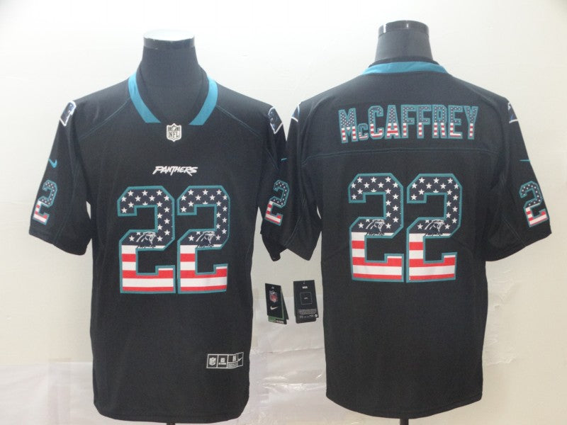 Men’s Carolina Panthers Christian McCaffrey #22 Black Jersey