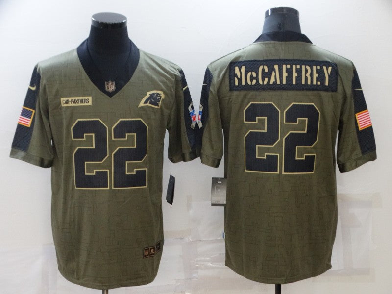 Men’s Carolina Panthers Christian McCaffrey #22 Brown Jersey