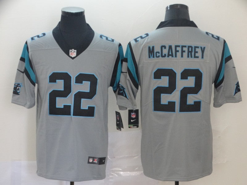 Men’s Carolina Panthers Christian McCaffrey #22 Gray Inverted Legend Jersey
