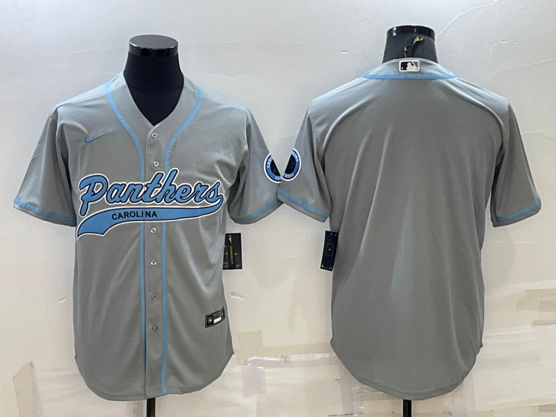 Men’s Carolina Panthers Gray Blank Jersey