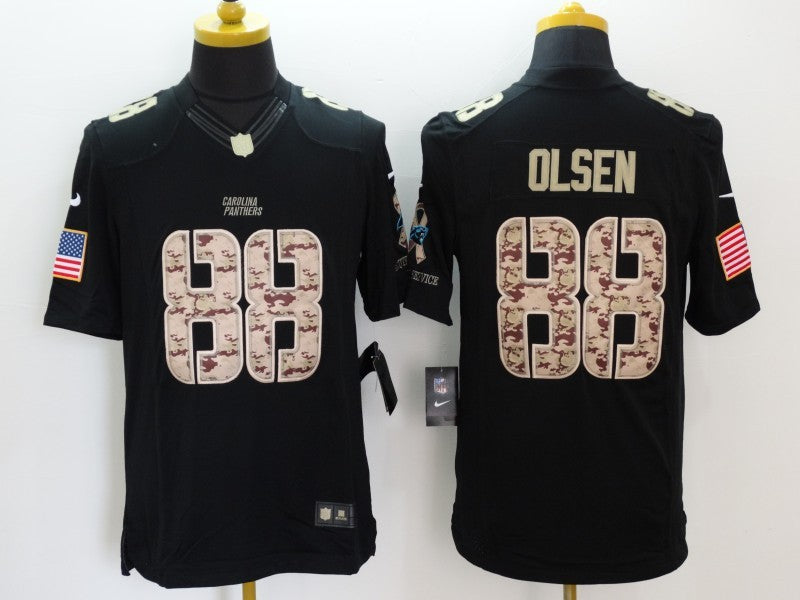 Men’s Carolina Panthers Greg Olsen #88 Black Jersey