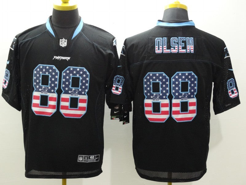 Men’s Carolina Panthers Greg Olsen #88 Black Jersey