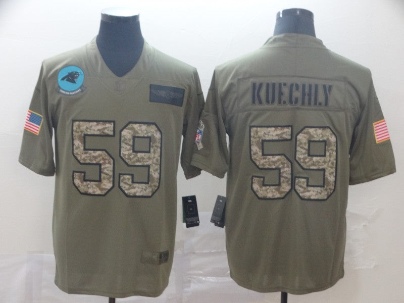 Men’s Carolina Panthers Luke Kuechly #59 Brown Alternate Jersey