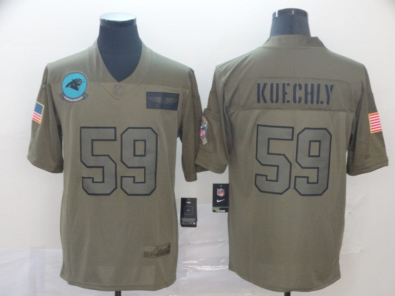 Men’s Carolina Panthers Luke Kuechly #59 Brown Jersey