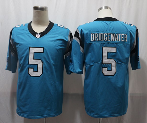 Men’s Carolina Panthers Teddy Bridgewater #5 Blue Jersey
