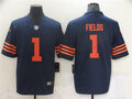 Men’s Chicago Bears #1 Justin Fields Nike Navy Orange Vapor Limited Jersey