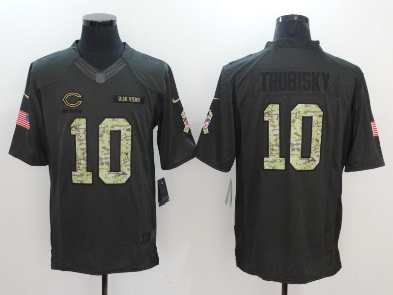 Men’s Chicago Bears #10 Mitch Trubisky Black Jersey