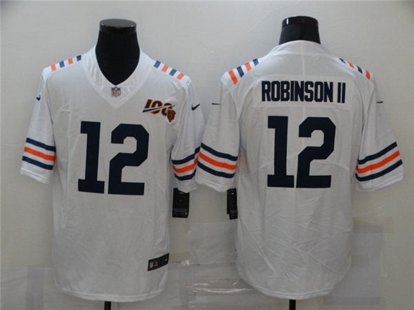 Men’s Chicago Bears #12 Allen Robinson II Nike White 100th Season Alternate Classic Limited Jersey