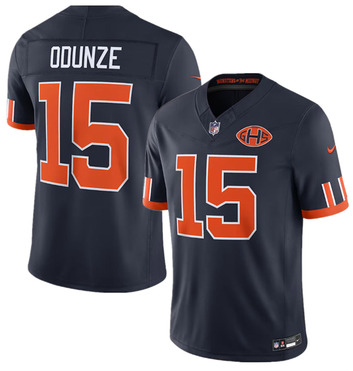 Men’s Chicago Bears #15 Rome Odunze Navy 2026 F.U.S.E. Rivalries Collection Limited Stitched Football Jersey
