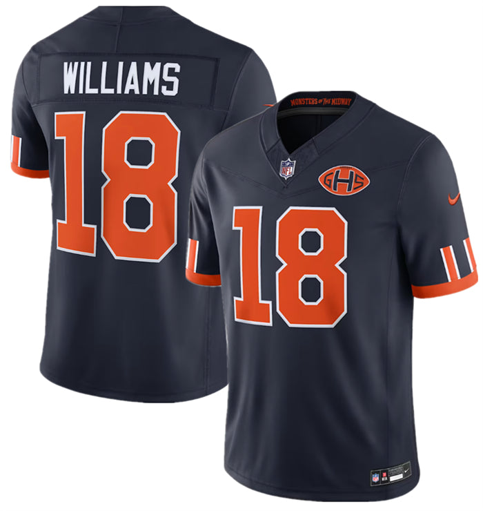 Men’s Chicago Bears #18 Caleb Williams Navy 2026 F.U.S.E. Rivalries Collection Limited Stitched Football Jersey