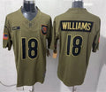 Mens Chicago Bears #18 Caleb Williams Nike 2025 Salute to Service Limited Jersey – Olive