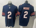 Men’s Chicago Bears #2 D.J. Moore Nike Navy Vapor Vapor F.U.S.E. Limited Jersey