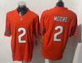 Men’s Chicago Bears #2 D.J. Moore Nike Orange Alternate Vapor F.U.S.E. Limited Jersey