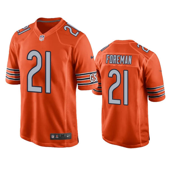 Mens Chicago Bears #21 D’Onta Foreman Nike Orange Vapor F.U.S.E. Limited Jersey