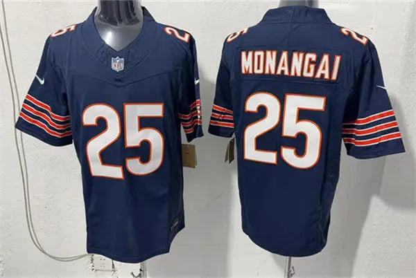 Mens Chicago Bears #25 Kyle Monangai Nike Navy Vapor F.U.S.E. Limited Jersey