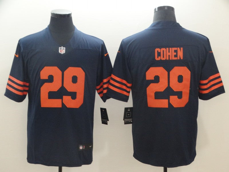 Men’s Chicago Bears #29 Tarik Cohen Nike Navy Orange Vapor Limited Jersey