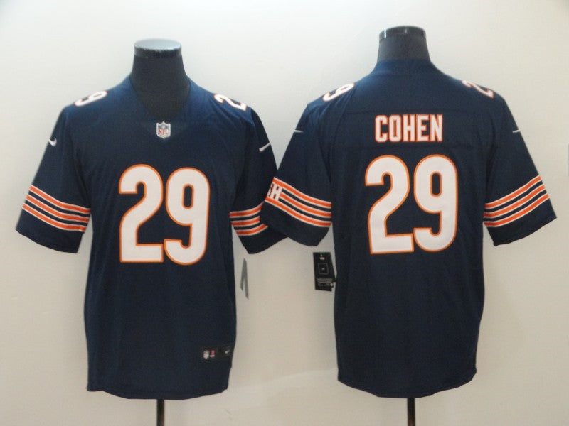Men’s Chicago Bears #29 Tarik Cohen Nike Navy Vapor Limited Footbll Jersey