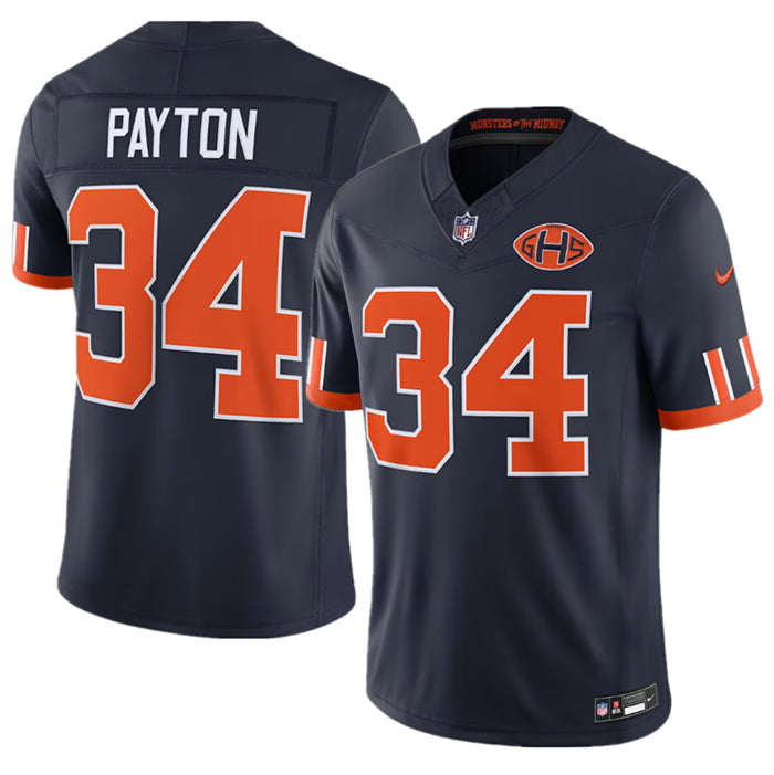 Men’s Chicago Bears #34 Walter Payton Navy 2026 F.U.S.E. Rivalries Collection Limited Stitched Football Jersey