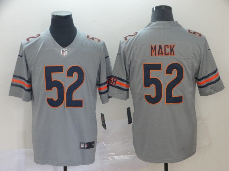 Men’s Chicago Bears #52 Khalil Mack Nike Gray Inverted Legend Jersey